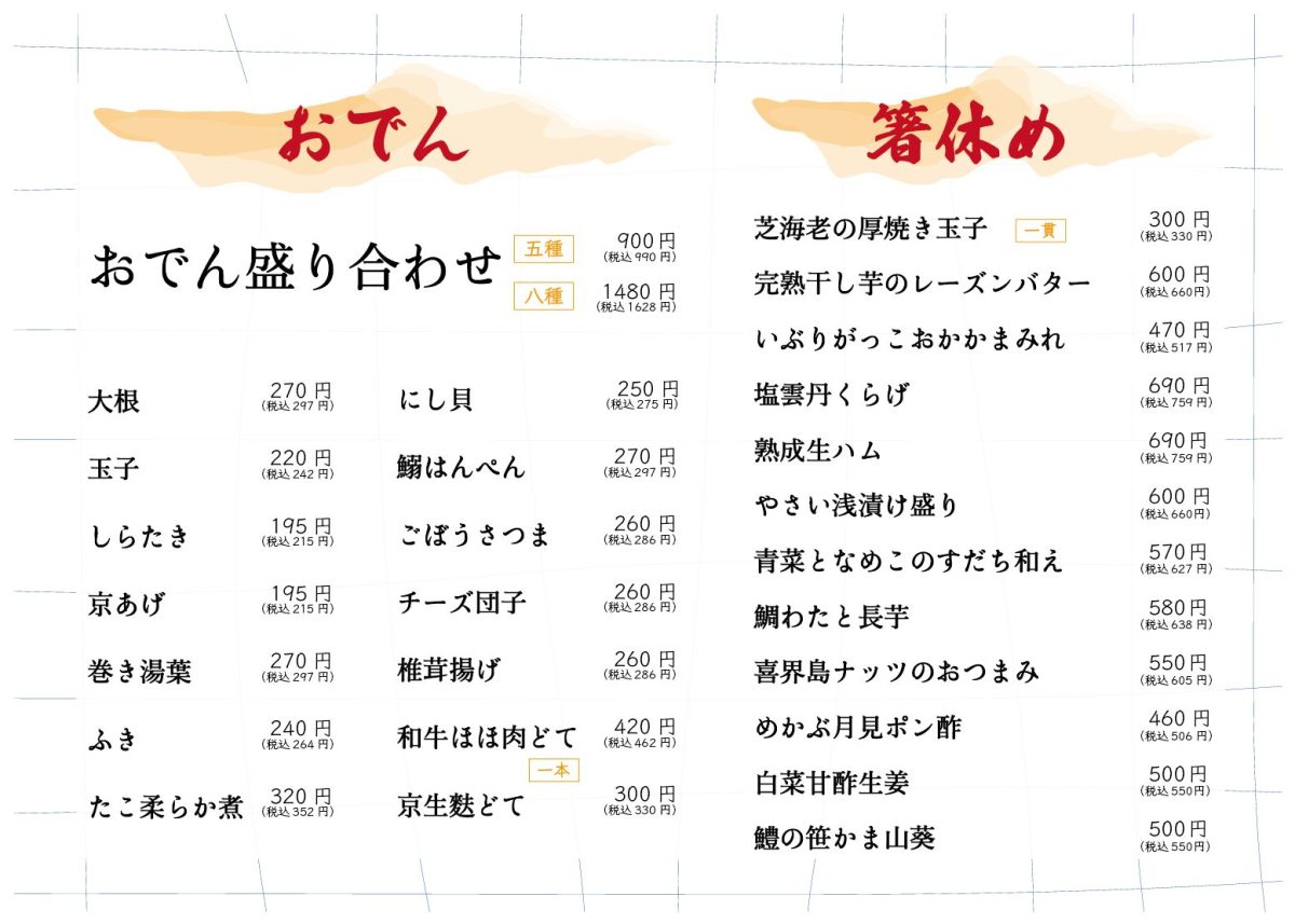 メニュー