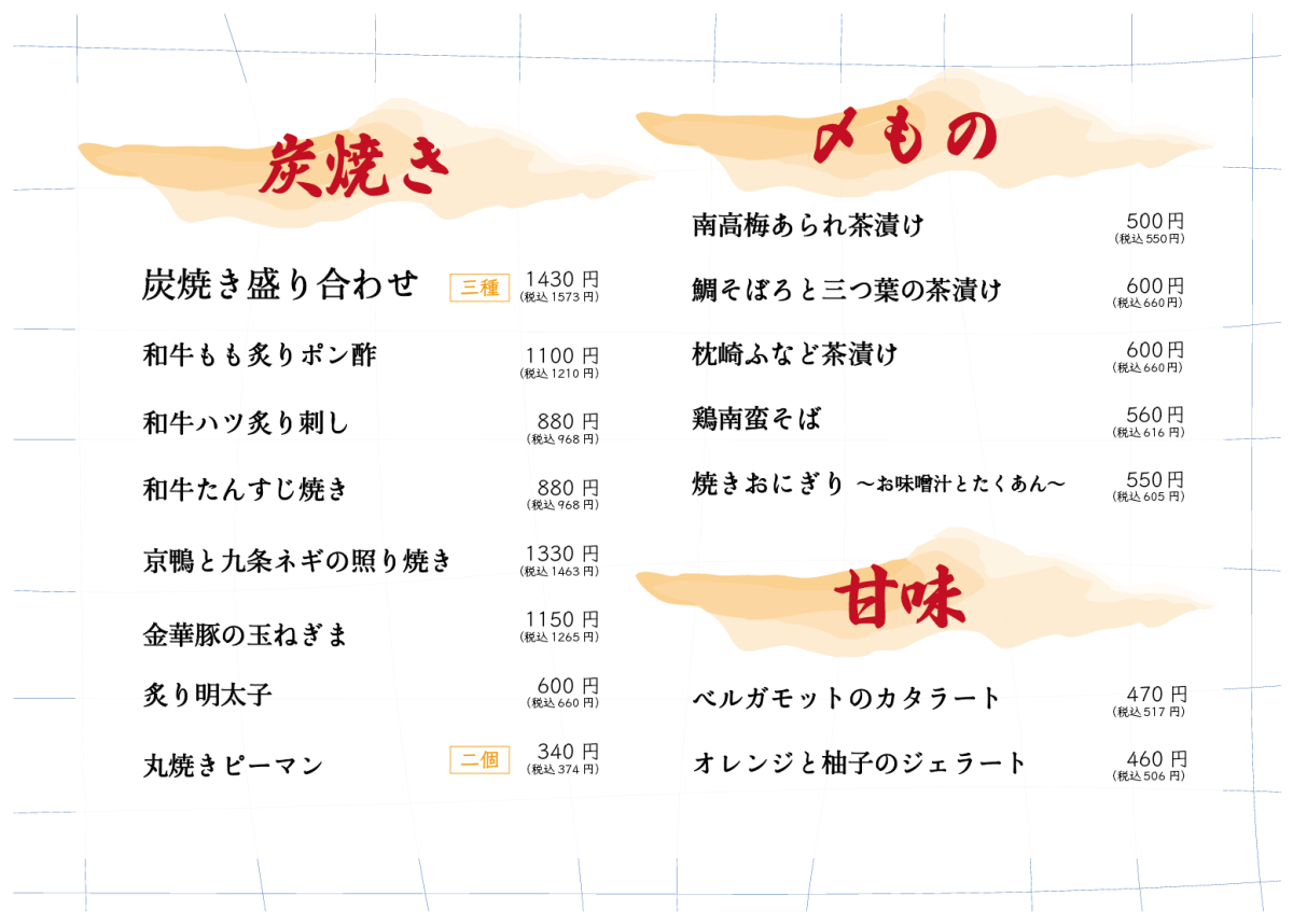 メニュー