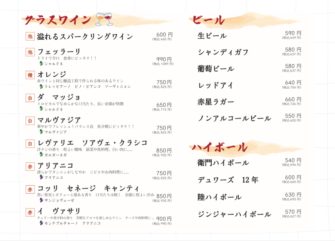 メニュー