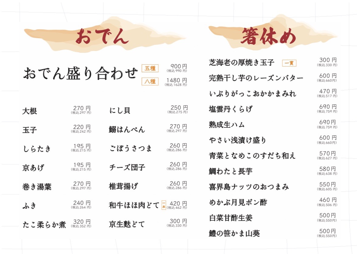 メニュー